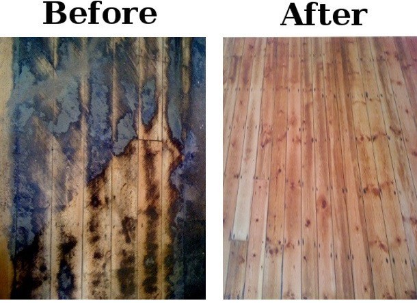 before and after floor sanding